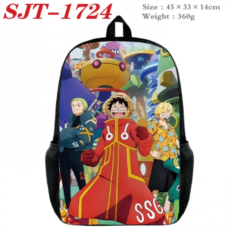 One Piece Anime nylon canvas backpack student backpack 45x33x14cm