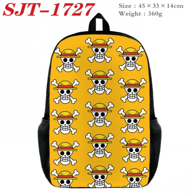 One Piece Anime nylon canvas backpack student backpack 45x33x14cm