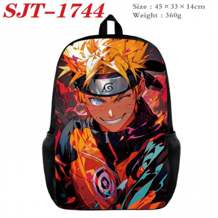 Naruto Anime nylon canvas backpack student backpack 45x33x14cm