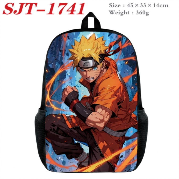 Naruto Anime nylon canvas backpack student backpack 45x33x14cm
