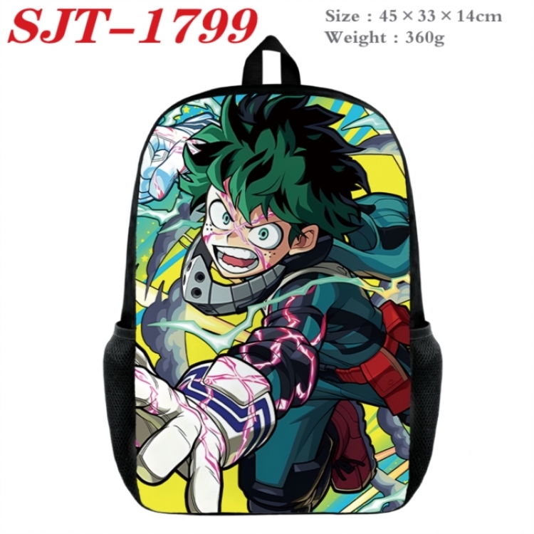 My Hero Academia Anime nylon canvas backpack student backpack 45x33x14cm