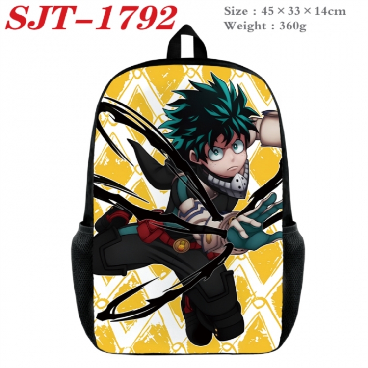 My Hero Academia Anime nylon canvas backpack student backpack 45x33x14cm