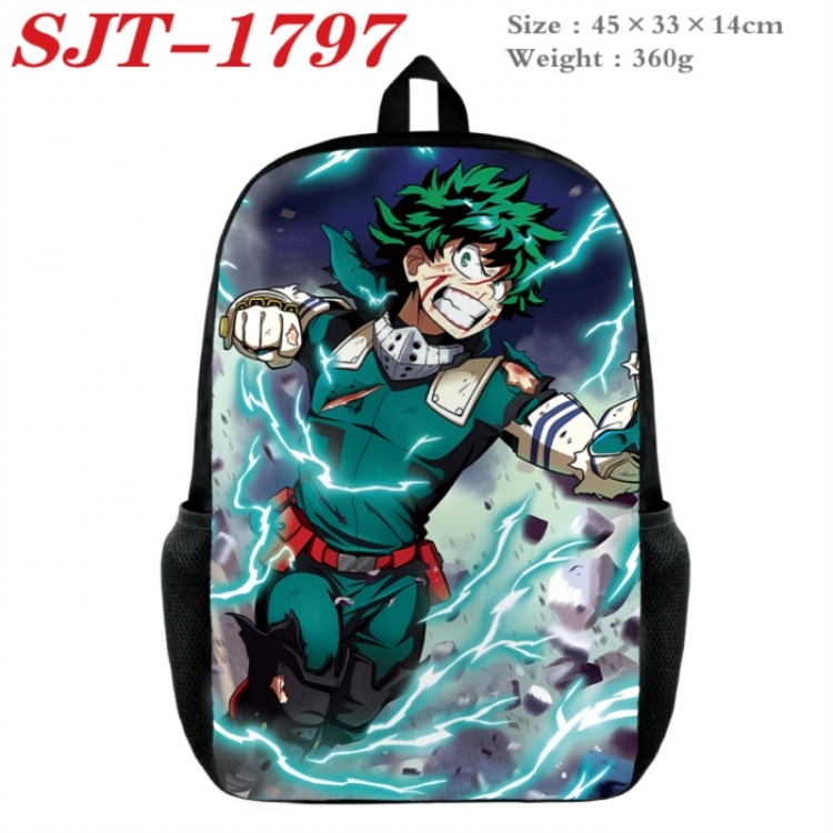 My Hero Academia Anime nylon canvas backpack student backpack 45x33x14cm