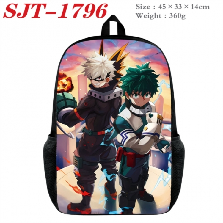 My Hero Academia Anime nylon canvas backpack student backpack 45x33x14cm