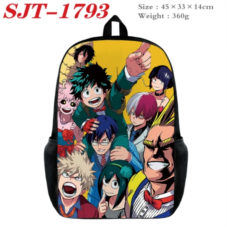 My Hero Academia Anime nylon canvas backpack student backpack 45x33x14cm
