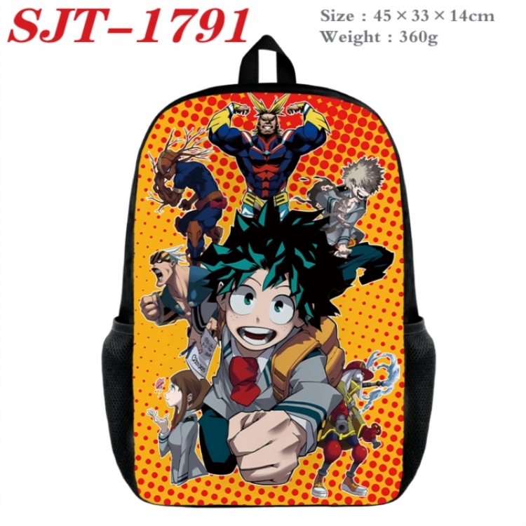 My Hero Academia Anime nylon canvas backpack student backpack 45x33x14cm