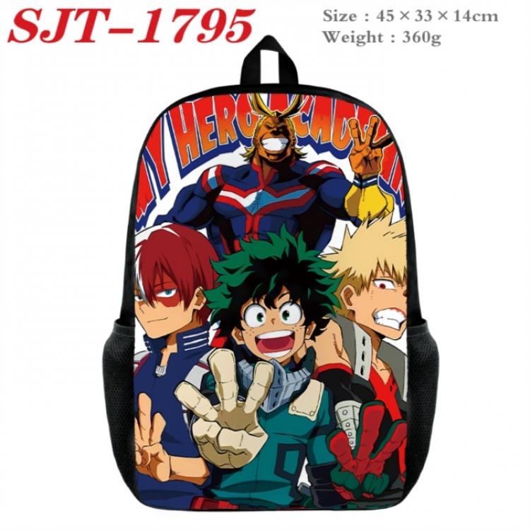 My Hero Academia Anime nylon canvas backpack student backpack 45x33x14cm