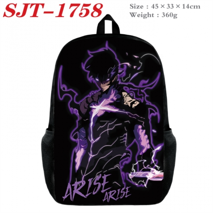Solo Leveling:Arise Anime nylon canvas backpack student backpack 45x33x14cm