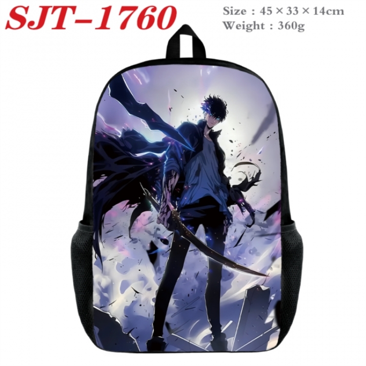 Solo Leveling:Arise Anime nylon canvas backpack student backpack 45x33x14cm
