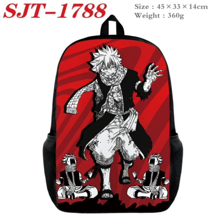 Fairy tail Anime nylon canvas backpack student backpack 45x33x14cm
