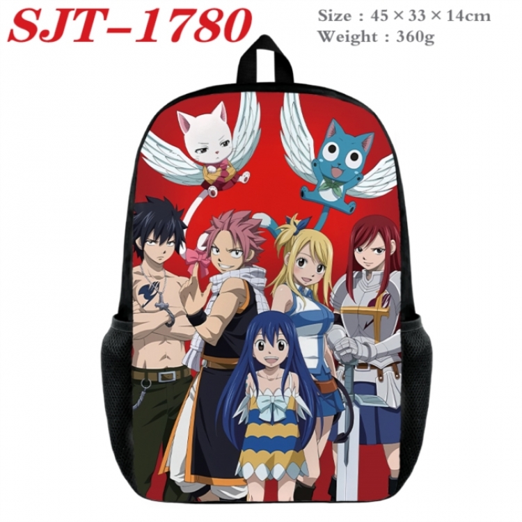 Fairy tail Anime nylon canvas backpack student backpack 45x33x14cm