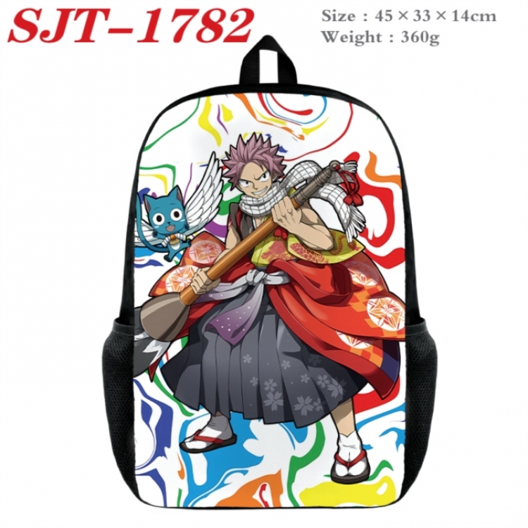 Fairy tail Anime nylon canvas backpack student backpack 45x33x14cm
