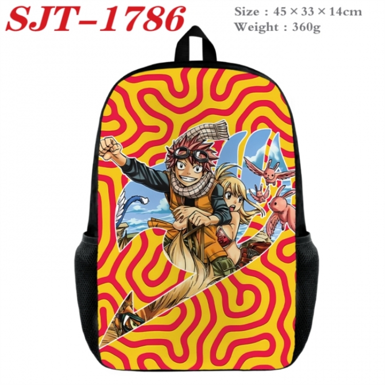 Fairy tail Anime nylon canvas backpack student backpack 45x33x14cm
