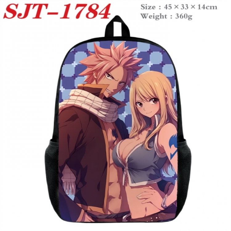 Fairy tail Anime nylon canvas backpack student backpack 45x33x14cm