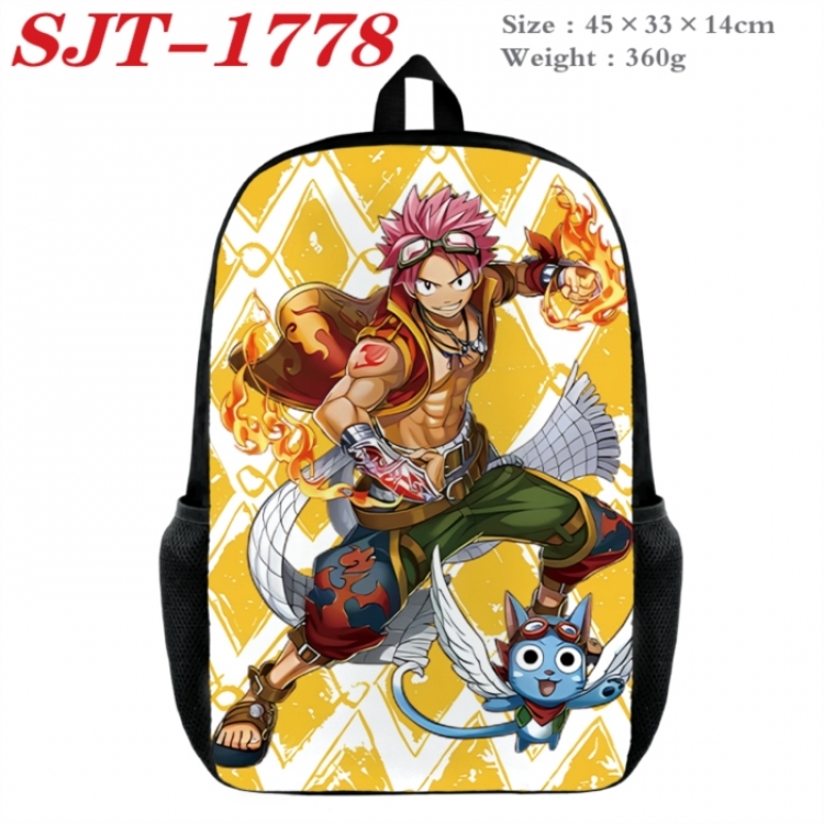 Fairy tail Anime nylon canvas backpack student backpack 45x33x14cm