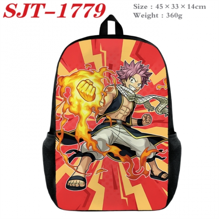 Fairy tail Anime nylon canvas backpack student backpack 45x33x14cm