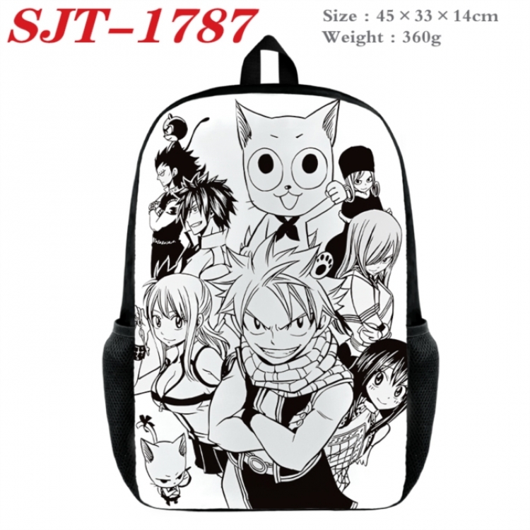 Fairy tail Anime nylon canvas backpack student backpack 45x33x14cm