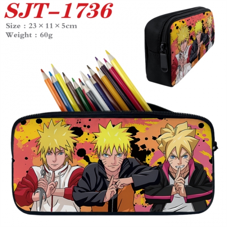 Naruto Anime nylon student pencil case 23x11x5cm 