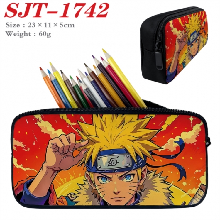 Naruto Anime nylon student pencil case 23x11x5cm 