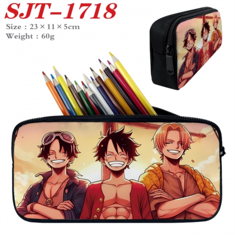 One Piece Anime nylon student pencil case 23x11x5cm 