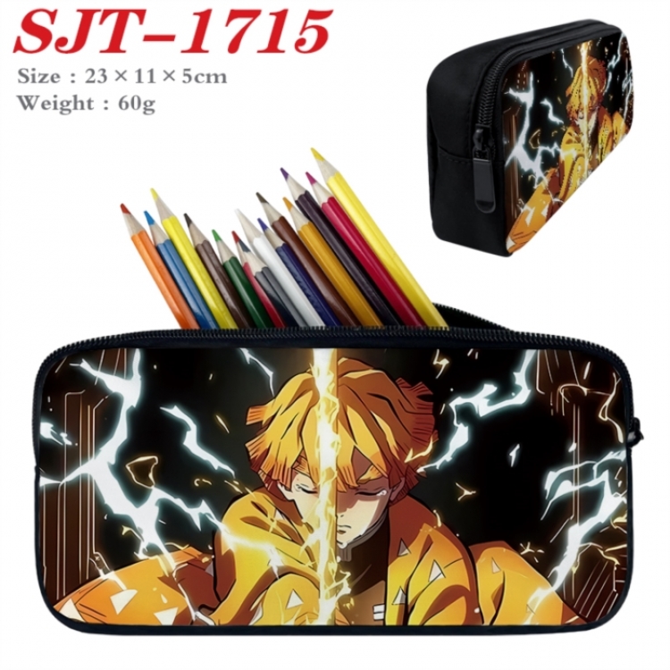 Demon Slayer Kimets Anime nylon student pencil case 23x11x5cm 
