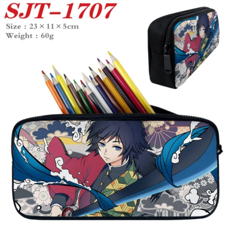 Demon Slayer Kimets Anime nylon student pencil case 23x11x5cm 