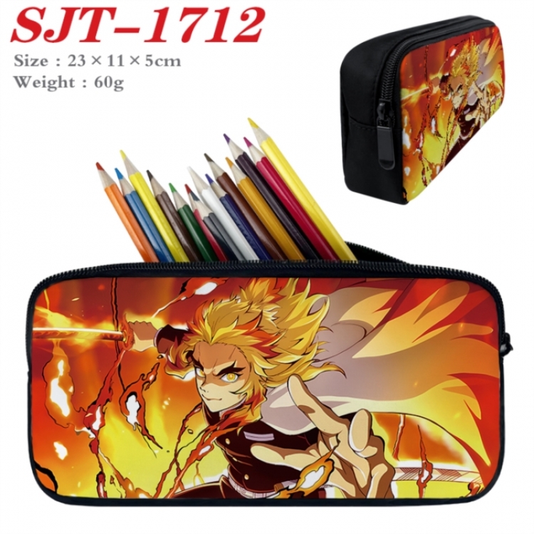 Demon Slayer Kimets Anime nylon student pencil case 23x11x5cm 