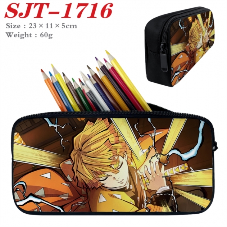Demon Slayer Kimets Anime nylon student pencil case 23x11x5cm 