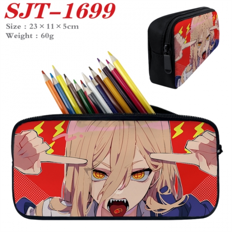 Chainsaw man Anime nylon student pencil case 23x11x5cm 