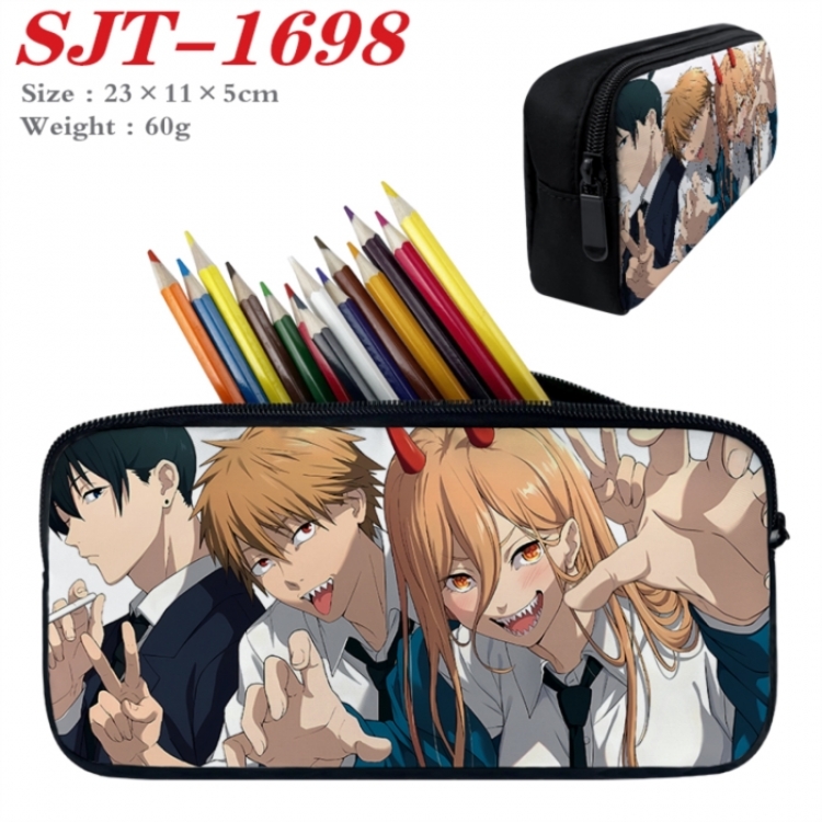 Chainsaw man Anime nylon student pencil case 23x11x5cm 