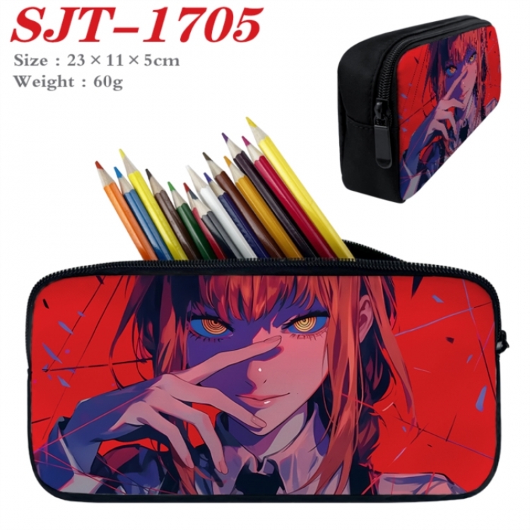 Chainsaw man Anime nylon student pencil case 23x11x5cm 