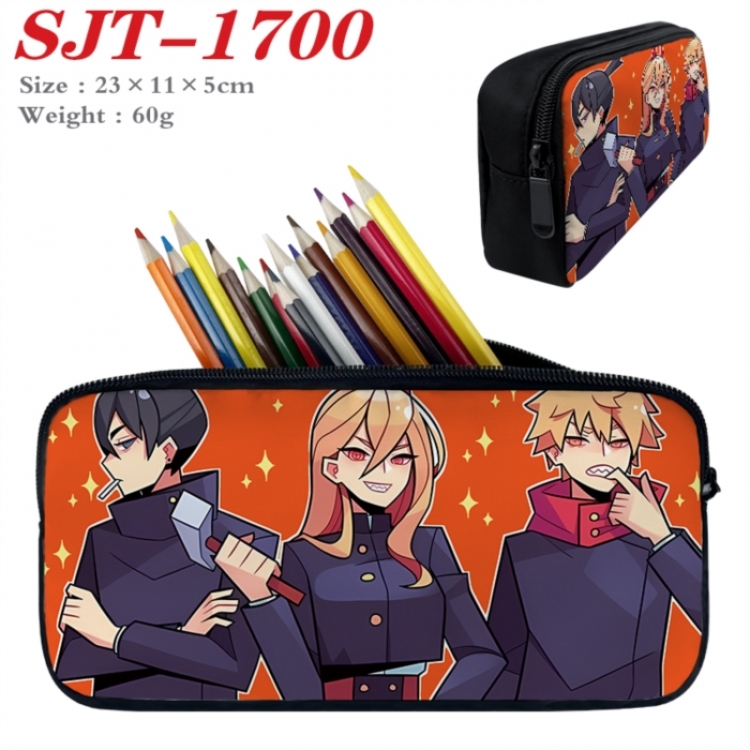 Chainsaw man Anime nylon student pencil case 23x11x5cm 