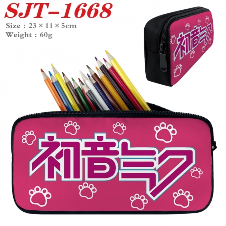  Hatsune Miku Anime nylon student pencil case 23x11x5cm 