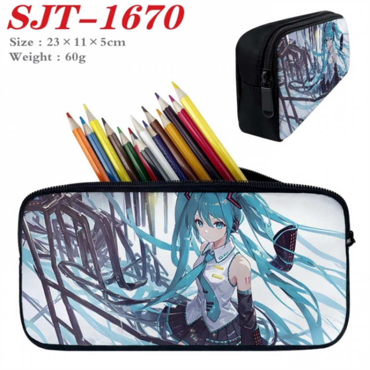  Hatsune Miku Anime nylon student pencil case 23x11x5cm 