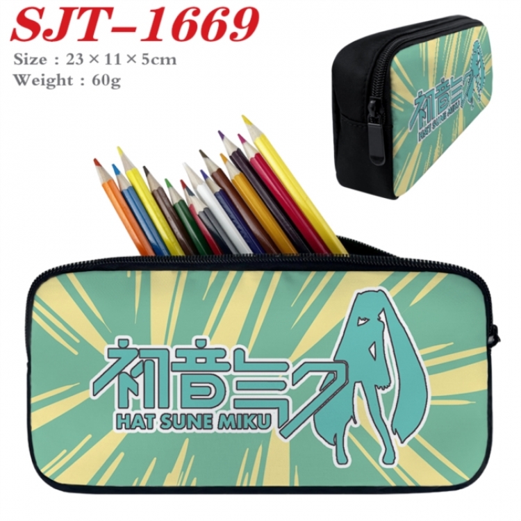 Hatsune Miku Anime nylon student pencil case 23x11x5cm 