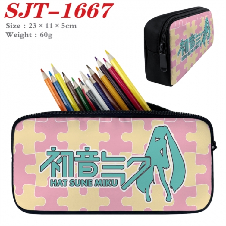  Hatsune Miku Anime nylon student pencil case 23x11x5cm 