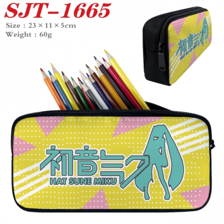  Hatsune Miku Anime nylon student pencil case 23x11x5cm 