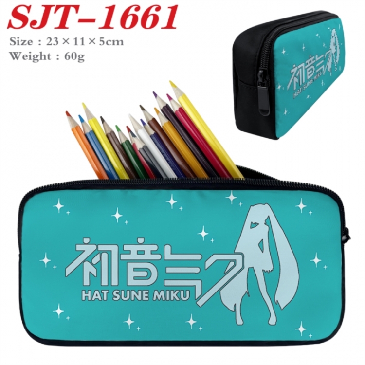  Hatsune Miku Anime nylon student pencil case 23x11x5cm 