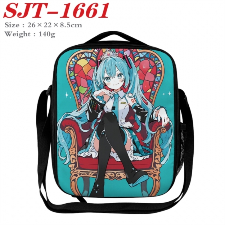 Hatsune Miku Anime Lunch Bag Crossbody Bag 26x22x8.5cm 