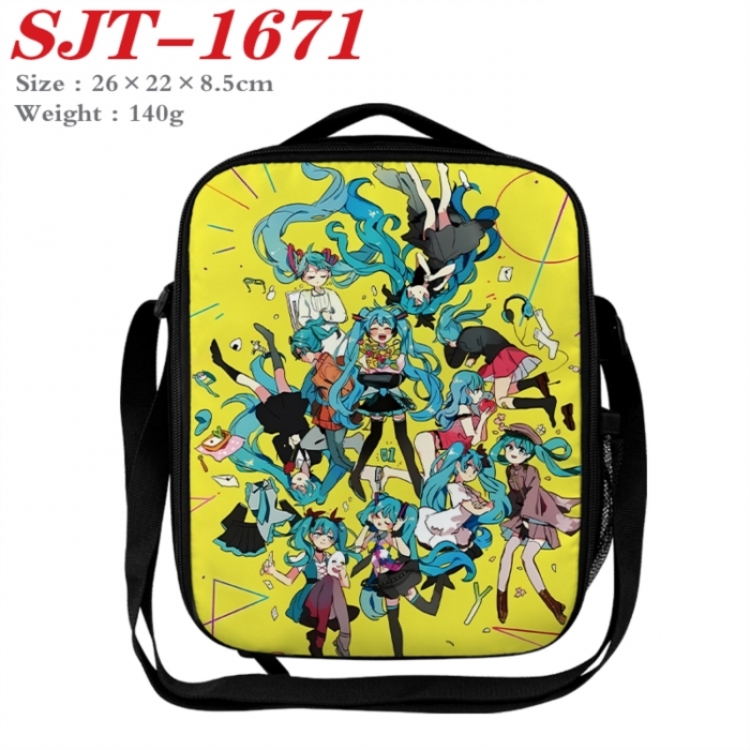 Hatsune Miku Anime Lunch Bag Crossbody Bag 26x22x8.5cm 