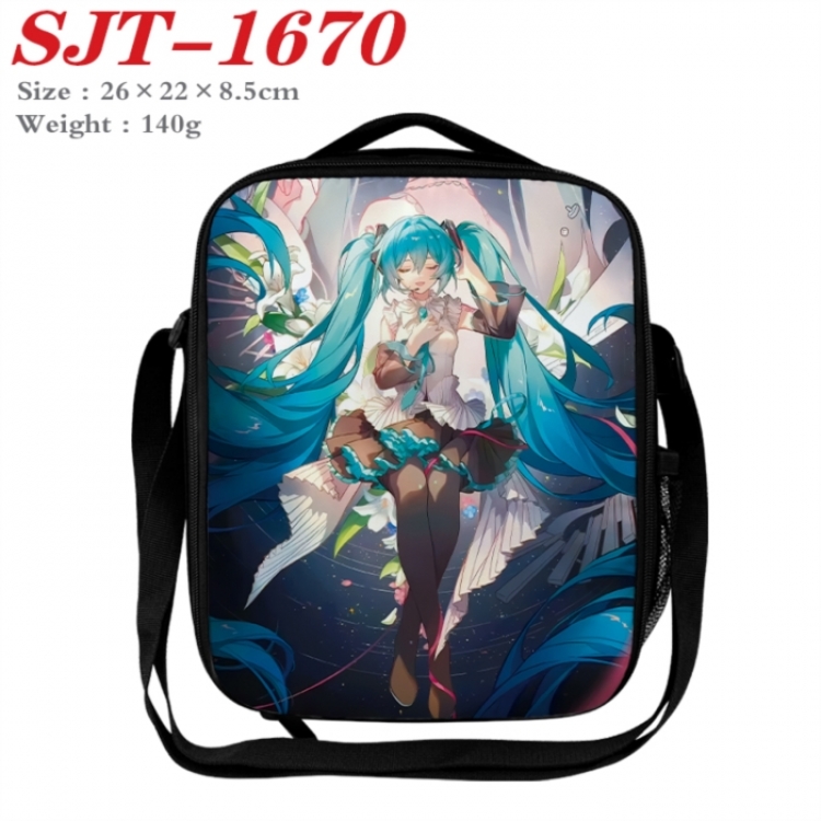 Hatsune Miku Anime Lunch Bag Crossbody Bag 26x22x8.5cm 