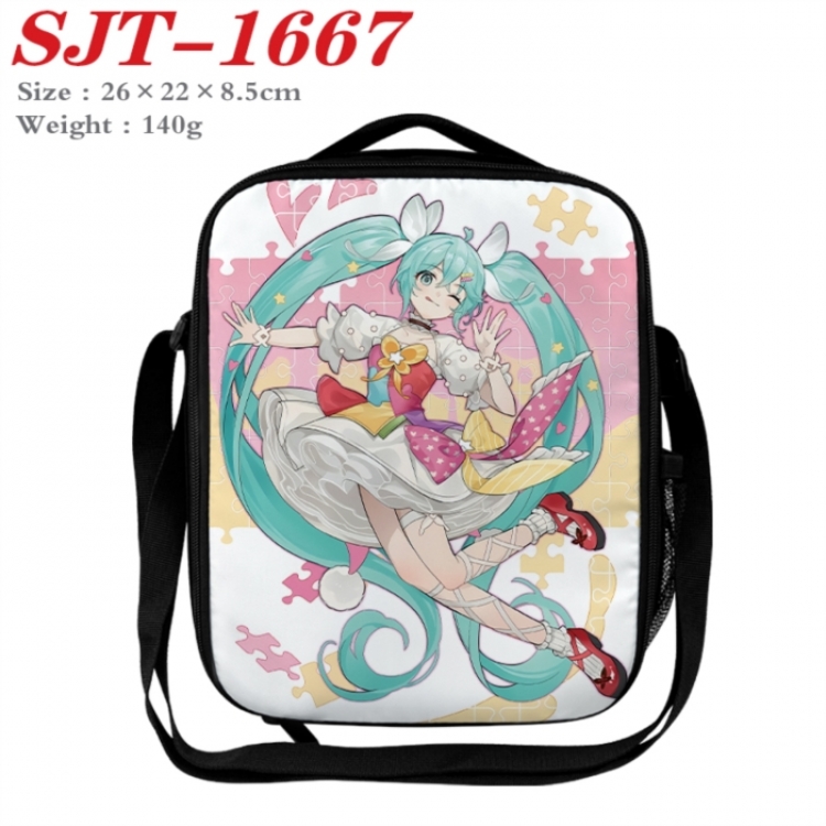 Hatsune Miku Anime Lunch Bag Crossbody Bag 26x22x8.5cm 
