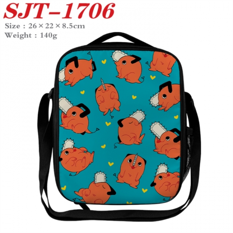 Chainsaw man Anime Lunch Bag Crossbody Bag 26x22x8.5cm 