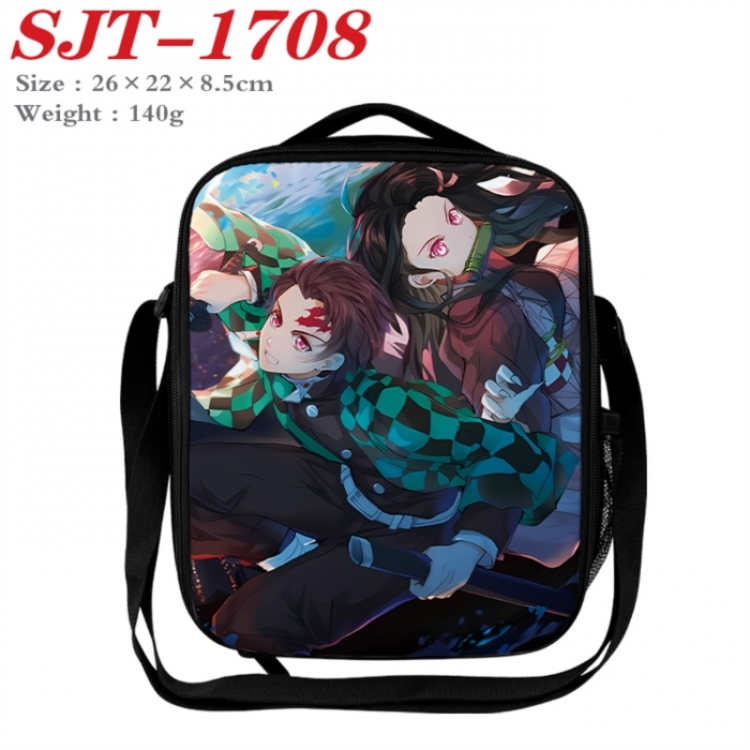 Demon Slayer Kimets Anime Lunch Bag Crossbody Bag 26x22x8.5cm 