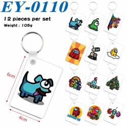 Among us Anime rectangular key...