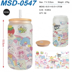 sanrio Anime frosted glass cup...