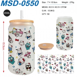 sanrio Anime frosted glass cup...