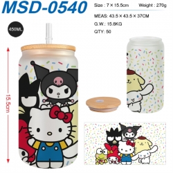 sanrio Anime frosted glass cup...