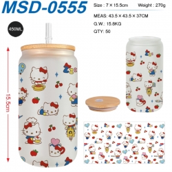 sanrio Anime frosted glass cup...