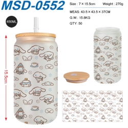 sanrio Anime frosted glass cup...